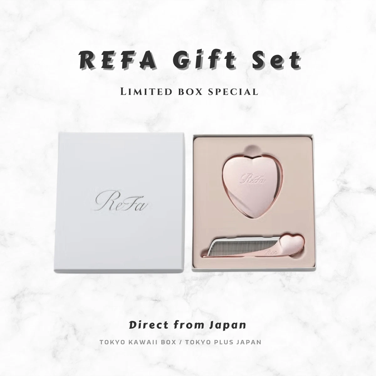 ReFa Heart Comb & Mirror Gift Set LimitedBox Japan Authentic