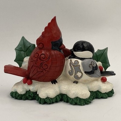 Jim Shore Heartwood Creek Highland Glen Cardinal and Chickadee Figurine 6012868