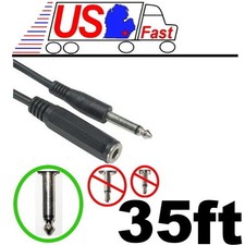 35ft Mono 1/4" Male Female Extension Guitar/Amp/PA/Mic Cable/Cord/Wire,6.35mm