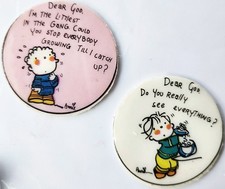 Vintage 1982 Dear God Kids Puffy Stickers Lot 2 Intercontinental 80s