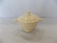 VINTAGE FIESTA WARE ONION SOUP IVORY FLAT BOTTOM MARKED