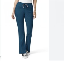 WONDERWINK Flare leg cargo Women's Scrub Pants -SMALL PETITE- Caribbean blue