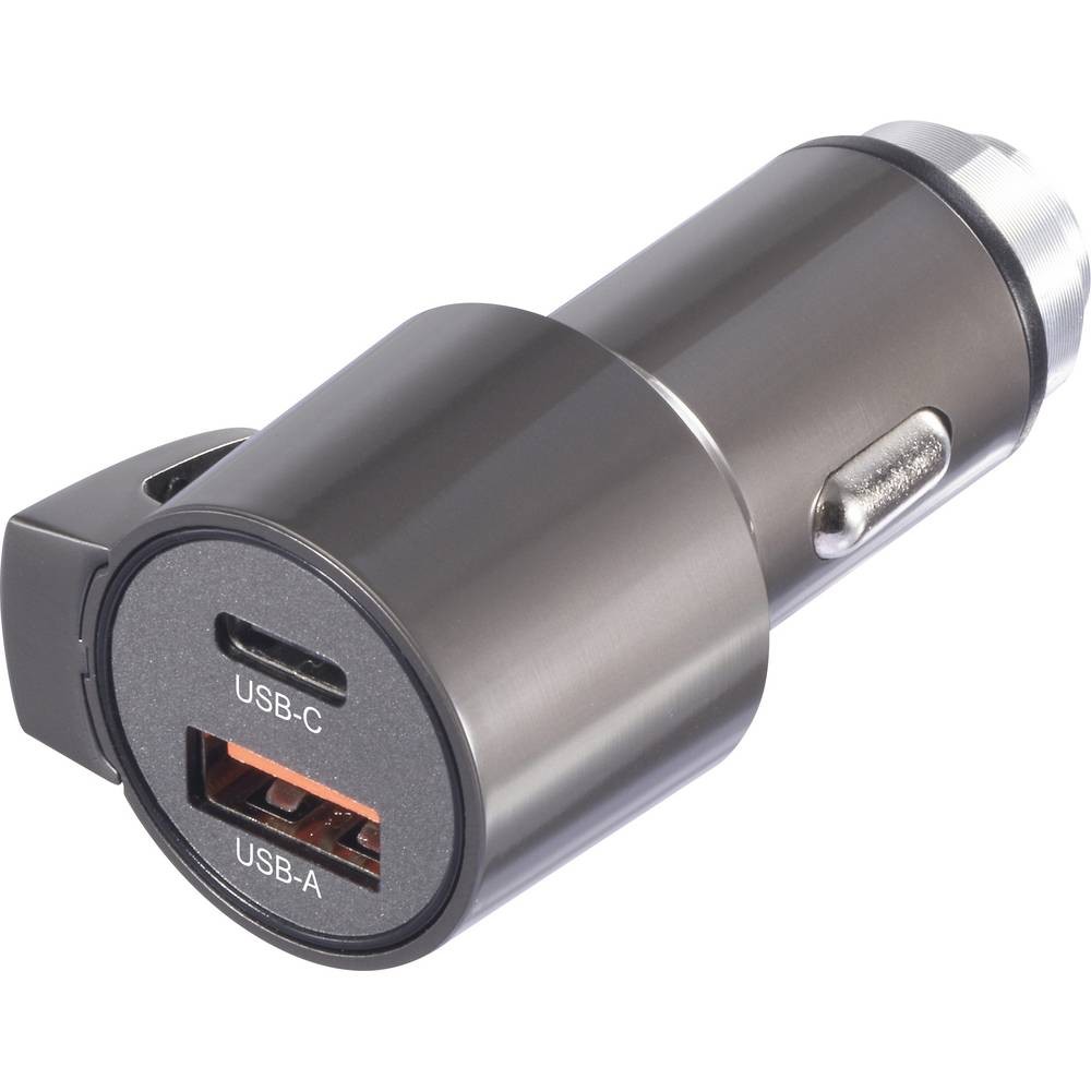 Chargeur USB-C voiture 45W VC-CPS-45W adaptateur allume-cigare rapide noir USB-A