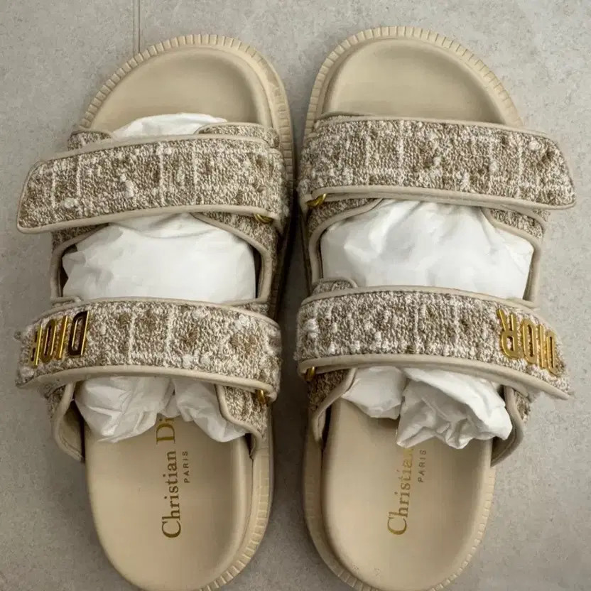 Dior Women's Mules Slip-ons Ivory Size 37.5 Luxury Logo thumbnail 8