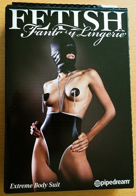 Bodysuit Hood Chain Pasties Tassels Nipple Fetish Fantasy Lingerie Extreme