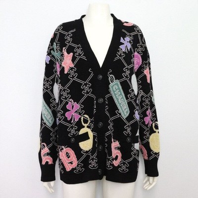 CHANEL Kaschmir Weste mehrfarbig Coco schwarz P72295 152898443