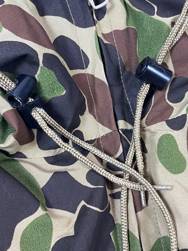 Vtg Cabela's Goose Down Camoflage Treebark Hunting Suit Snowmobile Hooded Mens L - Image 3 of 4