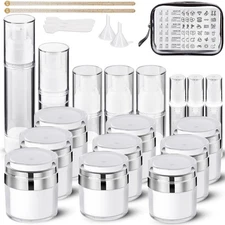 30 Pack TSA Travel Bottles 1.7/1/0.7/0.34oz Leak-Proof Refillable Skincare