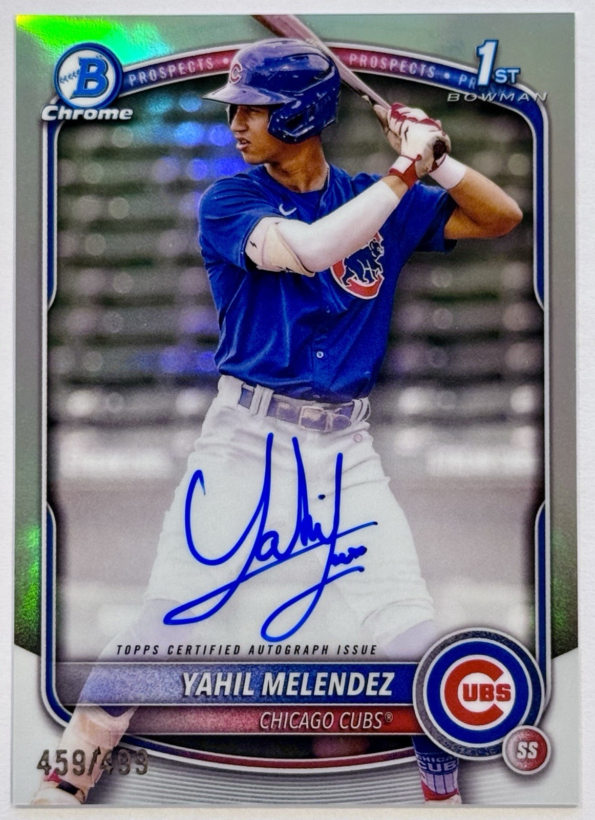 2025 Bowman Chrome Yahil Melendez 1st Refractor Auto #459/499 #CPA-YM