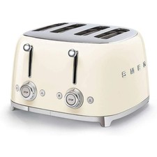 Smeg TSF03CRUK Retro Style 4 Slice Toaster – Cream - Customer Return