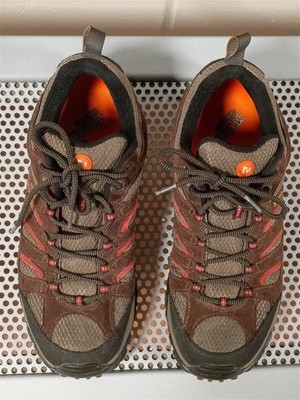 Merrell Moab low cut continuum Hiking Trail Shoes Brown Vibram Mens size 12 excl