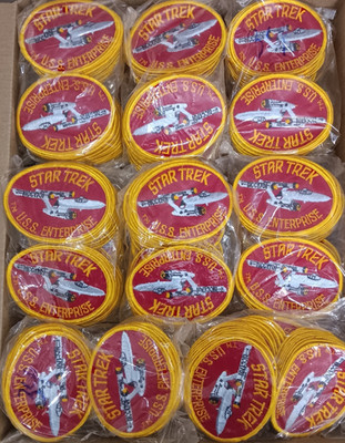 200 LOT Original NOS Vintage 70s STAR TREK 4'' Patch USS Enterprise NCC-1701