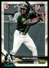 2018 Bowman Draft Jameson Hannah Oakland Athletics #BD-160