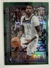 Topps 2025-26 Chrome Naz Reid Green Basketball Refractor #156 /99 