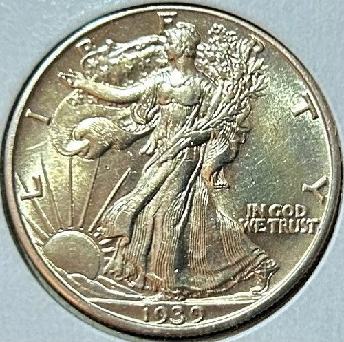 1939-P Walking Liberty Silver Half $ GEM BU++! Eye Appealing !