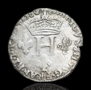 FRANCE. Henry III 1574 1589. Billon Double Sol Parisis
