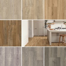 Plank Effect Vinyl Flooring Felt Backed Bathroom Kitchen Dining Room Hall Lino