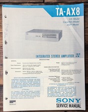 Sony TA-AX8 Amplifier Service Manual Original 