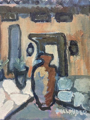 π₯ Vintage French Impressionist Town Oil Painting, Villa Narcisse - Hollander - Picture 15 of 22