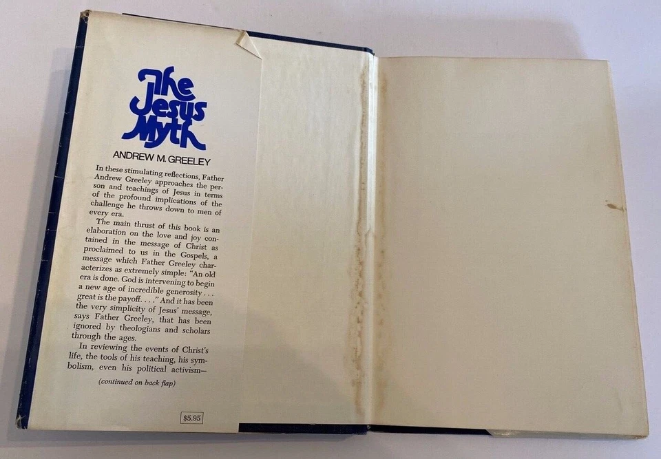 The Jesus Myth by Andrew M. Greeley Hardcover 1971 DJ - Image 4 of 4