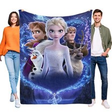 Frozen Elsa Blanket Flannel Throw for Bed Sofa Couch Birthday Gift for Girls