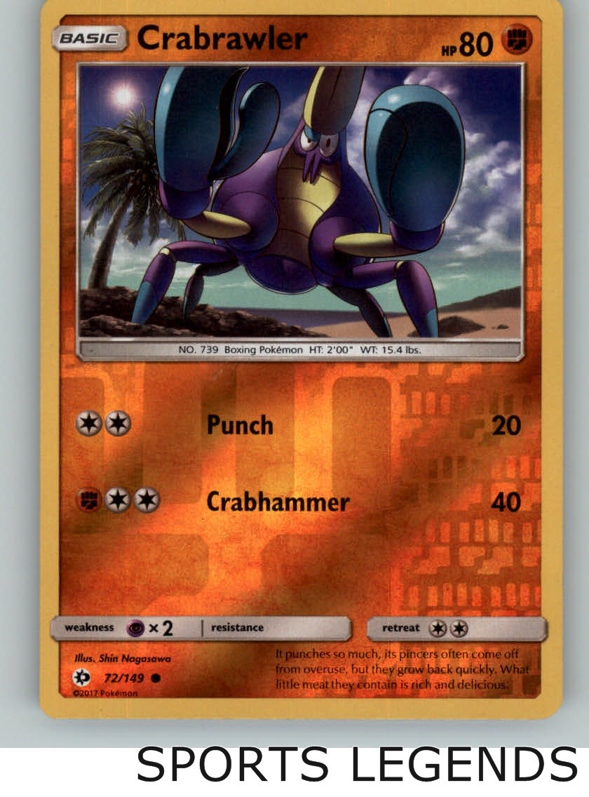 crabrawler pokemon card Crabrawler - SM Base Set [REVERSE HOLO]