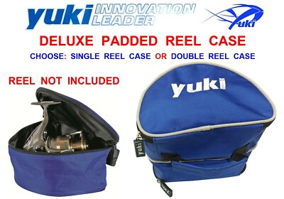 YUKI REEL CASE PADDED BAG FOR OKUMA DAM SONIK ABU DAIWA SHIMANO FIXED SPOOL REEL