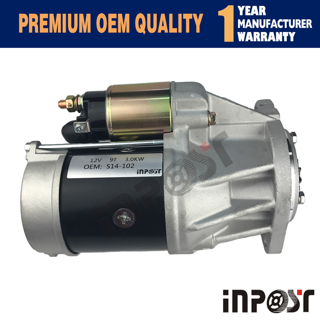 New 12 Volt Starter For Hitachi S14-102 & Yanmar 129940-77010 - 1 Year Warranty 10 thumbnail image