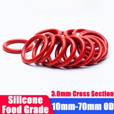 3mm Cross Section O-Rings VMQ Silicone Food Grade 10mm-70mm OD High Temperature