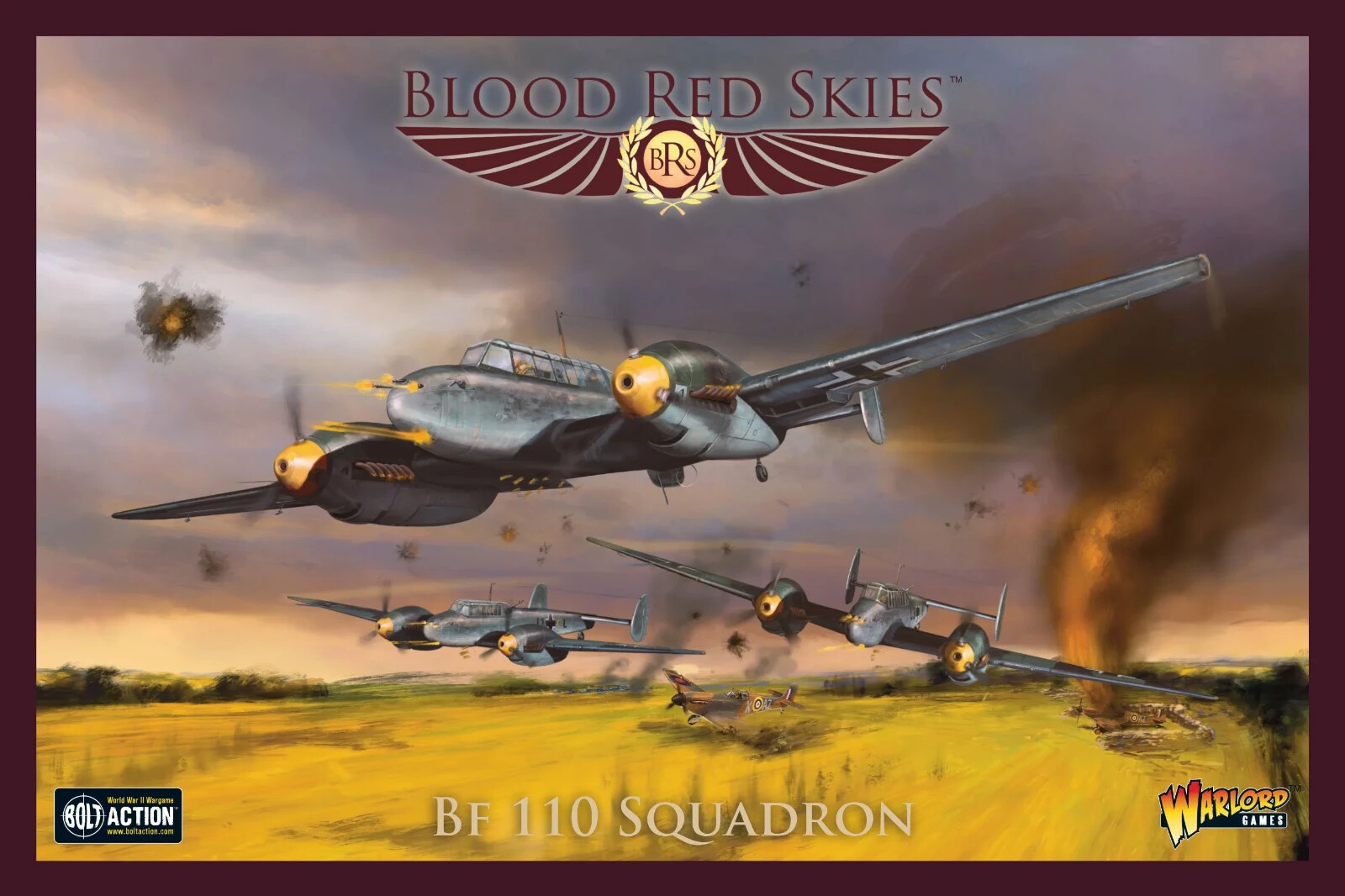 Blood Red Skies: Meseserschmitt BF 110  - Bolt Action Warlord Games Miniatures