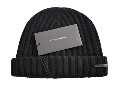 ?️ Authentic BOTTEGA VENETA Black 100% CASHMERE KNIT Cuffed 