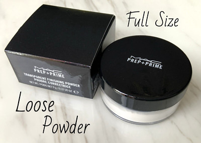MAC Prep + Prime Transparent Finishing LOOSE Powder - 0.32oz/9g - Full Size NIB