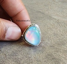 925 Sterling Silver Aurora Opal Ring Handmade Ring Women Ring Silver Jewelry