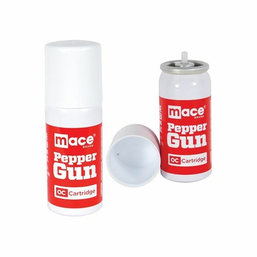 2 Mace POLICE PEPPER GUN Spray REFILL OC Cartridge Dual Pack Kit 4