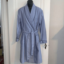 Vtg State of Maine blue striped robe