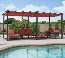 RED SunSail Shade Fabric Only -6 FT x CHOOSE LENGTH - Cools 15° & Blocks UV Rays