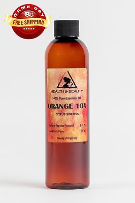 ORANGE 10X (10 FOLD) ESSENTIAL OIL ORGANIC AROMATHERAPY NATURAL 100% PURE 8 OZ