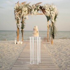 32 in Clear Acrylic Wedding Centerpiece STAND Hanging Crystal Beads Party Events