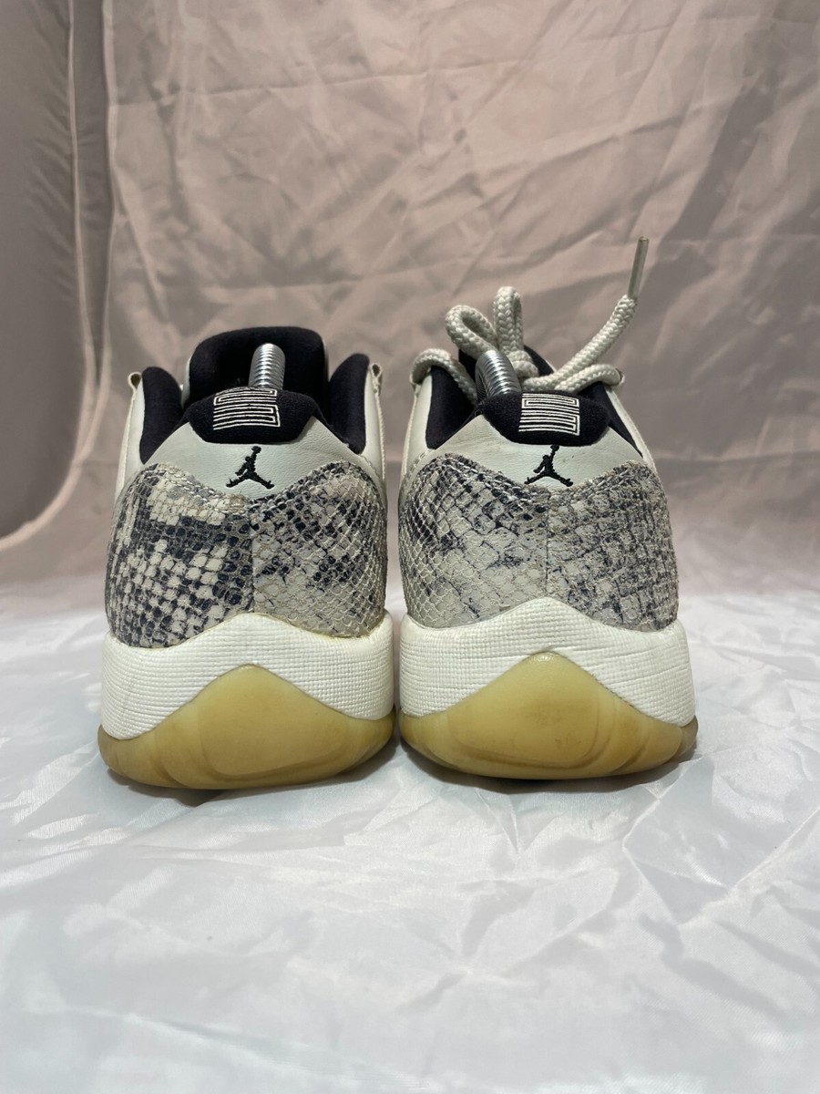 Size 7Y - GS Jordan 11 Retro Low Light Bone Snakeskin CD6847 002