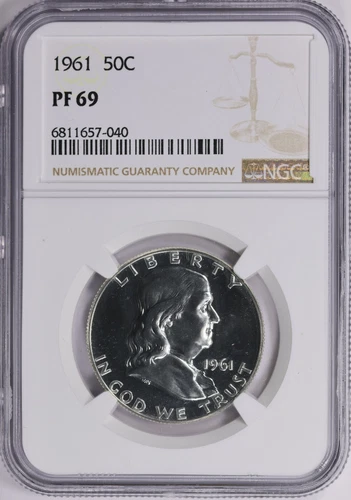 1961 Franklin Half Dollar 50c Proof NGC PF 69 (040)