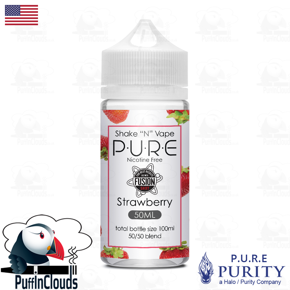 P.U.R.E Strawberry Shake n Vape E-Liquid (50ml 0mg) by Halo / Purity