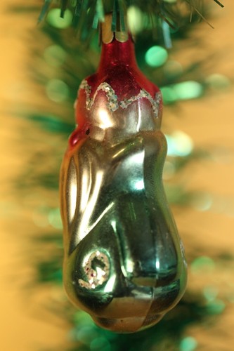 Vintage USSR ☭ Soviet Russia Christmas Glass Ornament Santa figurine O041 - Picture 2 of 4