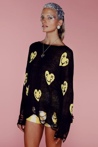 NWT Wildfox White Label Heart Face 