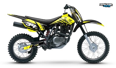 Graphics Decal Kit For Suzuki DRZ125 (2001-2007) DRZ 125 Icon - Yellow Shift