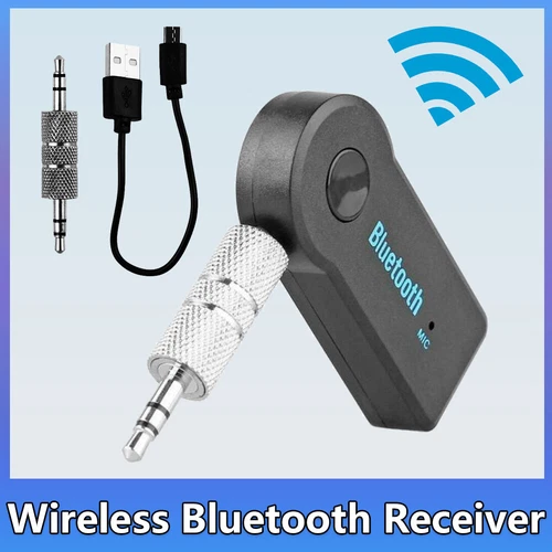 WIRELESS BLUETOOTH 3.5MM AUX AUDIO STEREO MUSIC HOME CAR RECEIVER ADAPTER