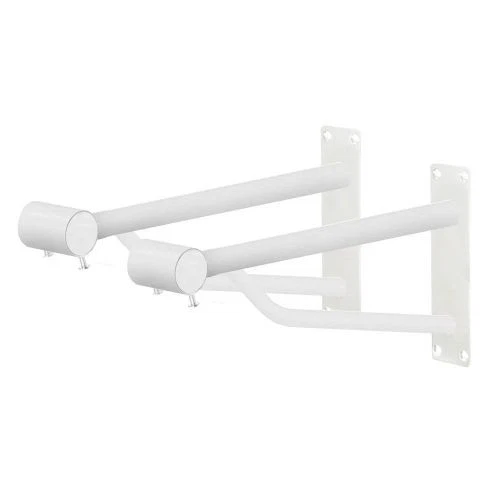White wall clothes rail store