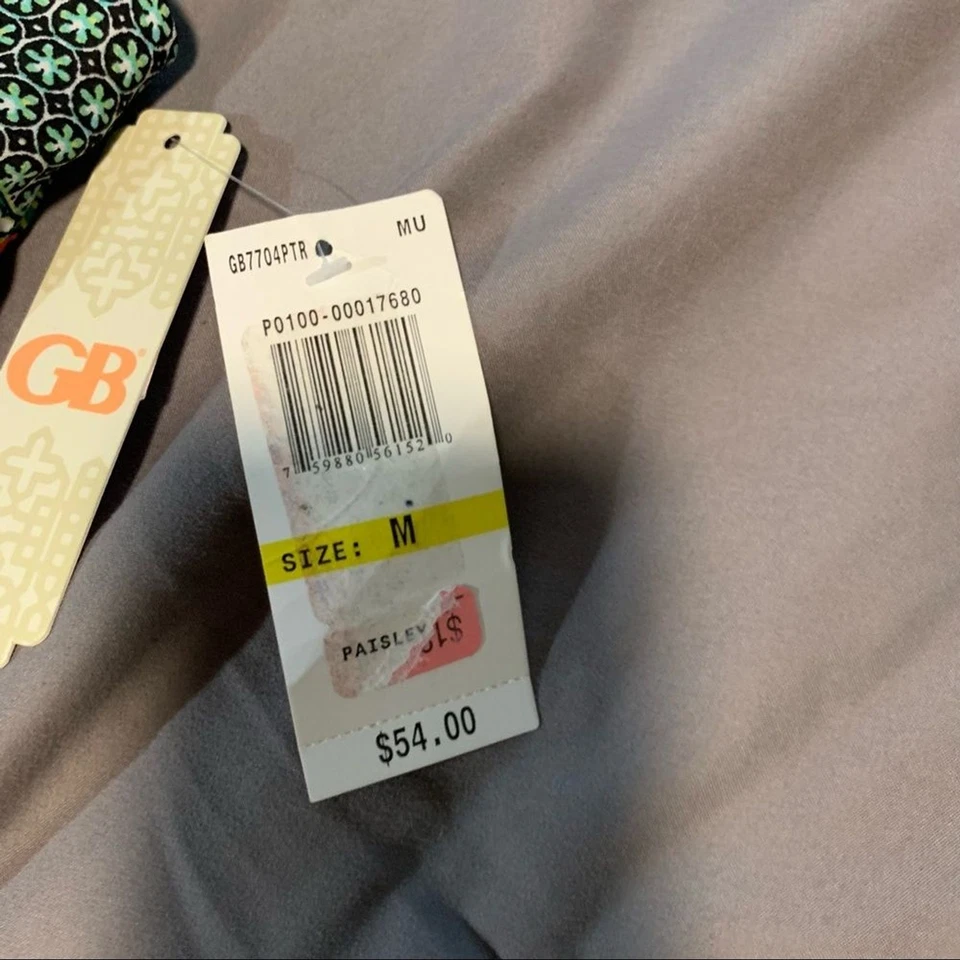 Vestido de sol GB Giani Binni para mujer verde y naranja neón "Paisley" talla M nuevo con etiquetas Foto 4 de 4