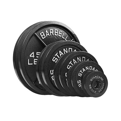 Steel Olympic Plates 175LB Set Premium Inch 175 Pound Weight