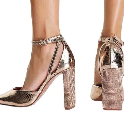 ASOS DESIGN Size:8 Rose Gold Ankle 