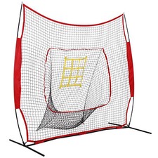 7 7' Baseball Net Softball Practice Hitting Batting Training Aid W/Bag Outdoor
